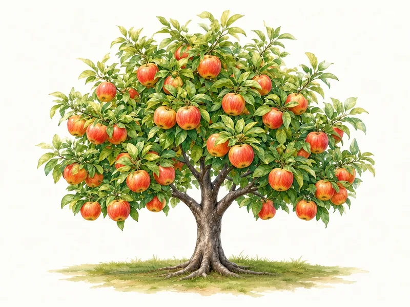 Watercolor illustration of Gala Apple (bare root)