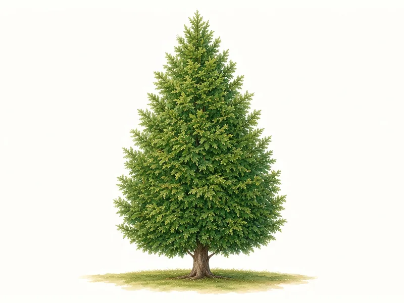 Watercolor illustration of Thuja Green Giant 10-pack