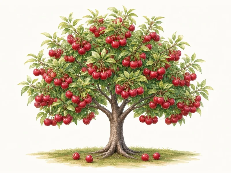 Watercolor illustration of Lapins Sweet Cherry